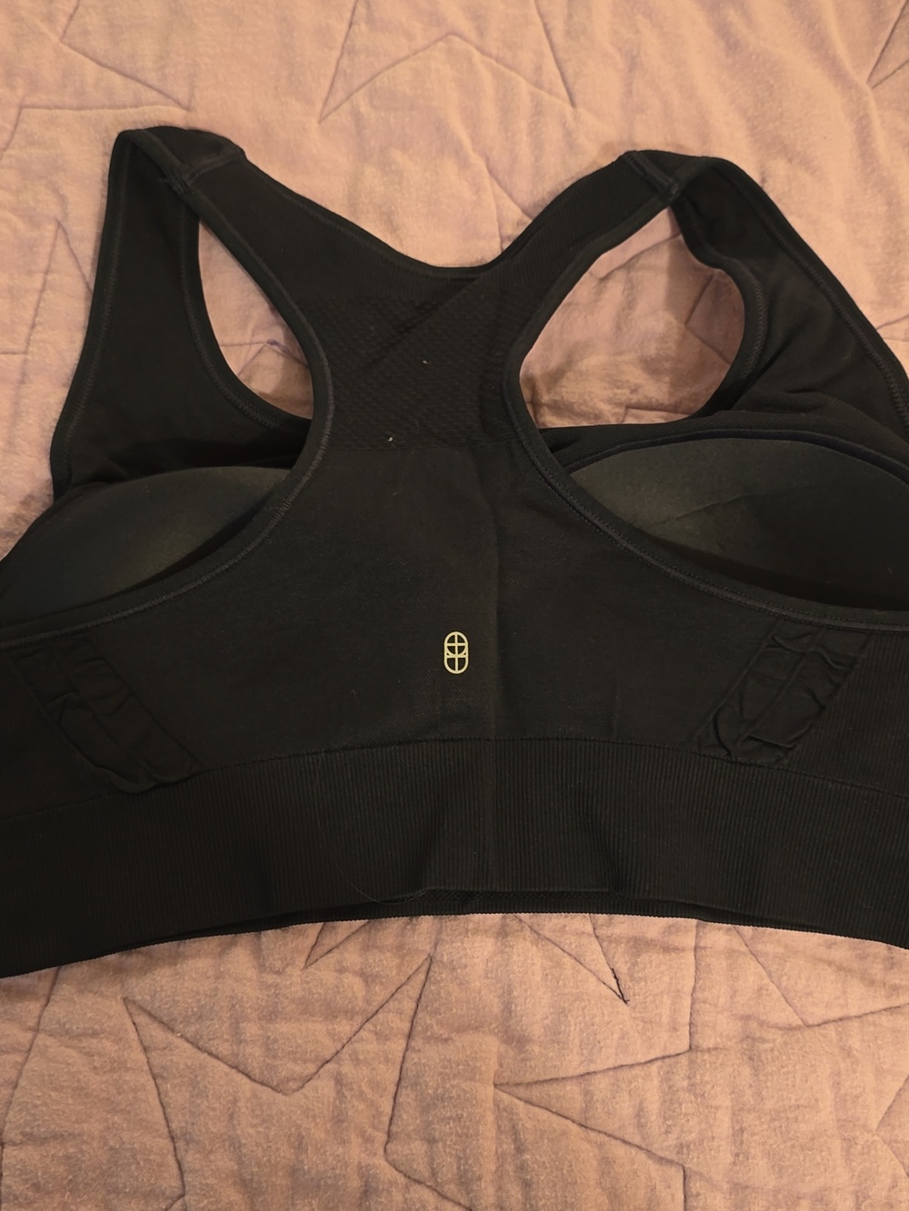 Underoutfit Women's Navy Blue Seamless Racerback Sports Bra - Picture 5 of 8